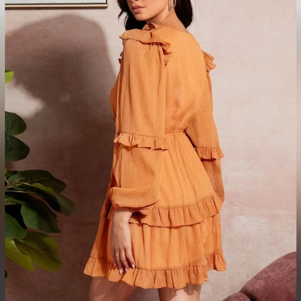 Shimmery Orange Dress - Picture 5 of 5